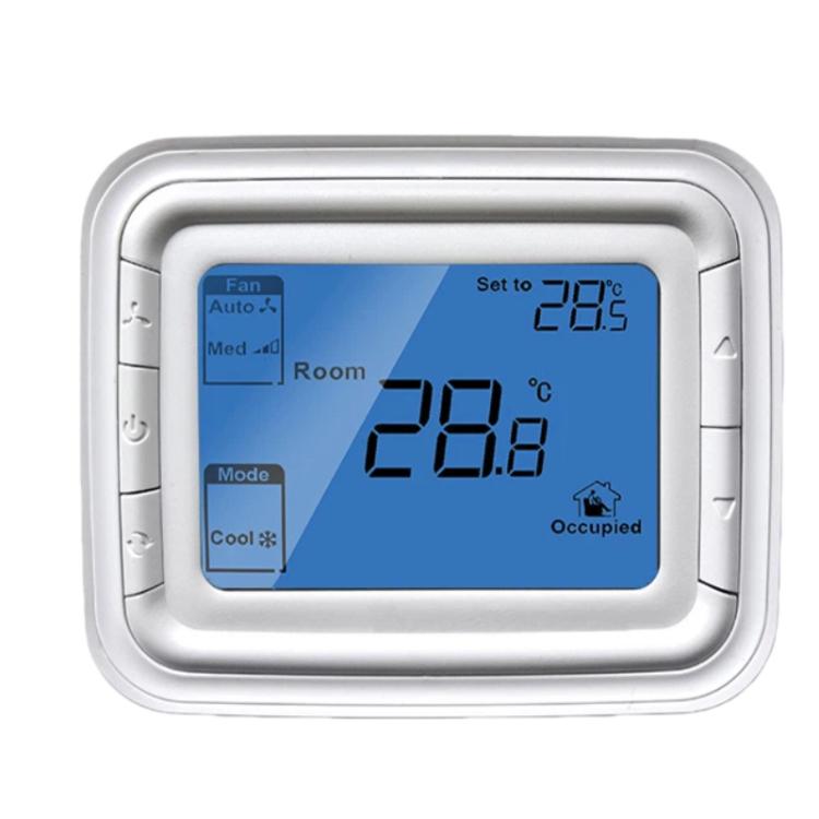 ثرموستات رقمي 220V بشاشة LCD كبيرة لوحدة تكييف الهواء FCU، T6861H2WB، T6861H2WG