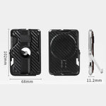 For AirTag 2nd Gen / AirTag 1st Gen Magnetic Metal Card Holder with Phone Stand, RFID Blocking, Elastic Wrist Strap