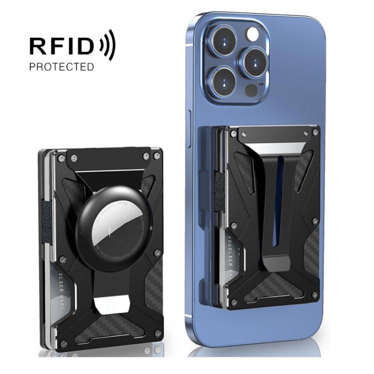 For AirTag 2nd Gen / AirTag 1st Gen Magnetic Card Holder RFID Blocking Wallet