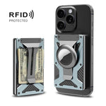 For AirTag 2nd Gen / AirTag 1st Gen Magnetic Card Holder RFID Blocking Wallet
