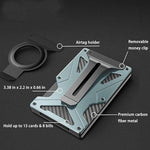 For AirTag 2nd Gen / AirTag 1st Gen Magnetic Card Holder RFID Blocking Wallet