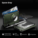 For AirTag 2nd Gen / AirTag 1st Gen Metal Card Holder RFID Blocking Wallet