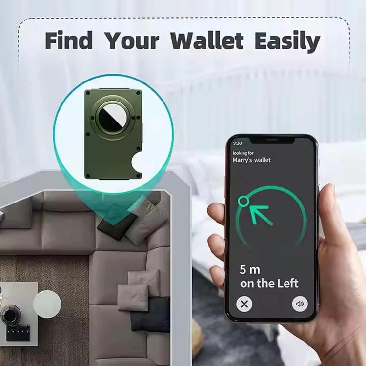For AirTag 2nd Gen / AirTag 1st Gen Metal Card Holder RFID Blocking Wallet