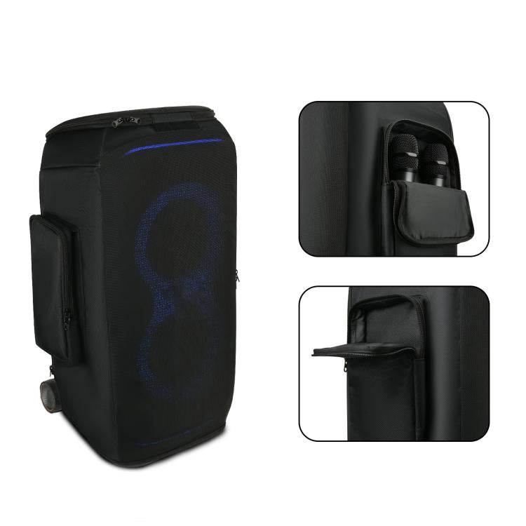 For JBL Partybox Stage 320 Speaker Upgraded Cover with Dual Side Pockets Nylon Mesh Case, Upgraded Cover