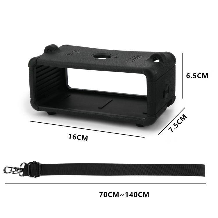 For Marshall Emberton III Case Silicone Protective Cover Portable Replacement Shell with Adjustable Shoulder Strap