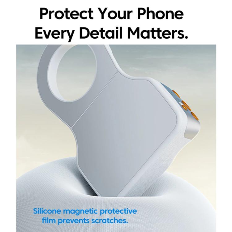 Magnetic Mount Camera Assistant Wireless Bluetooth Remote Zoom Photo Handheld Stabilizer, White Without Light