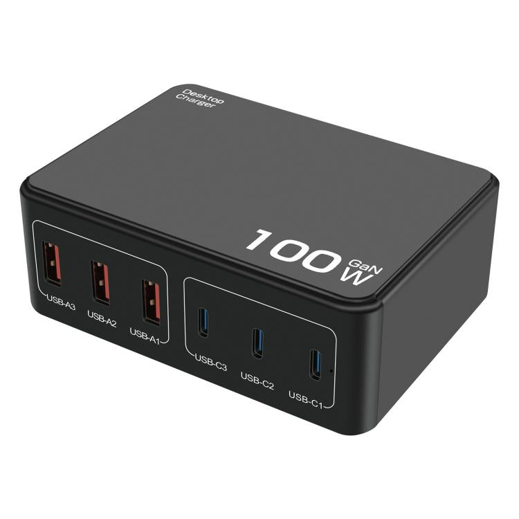 شاحن USB متعدد المنافذ بقوة 100W للشحن السريع PD، قابس الولايات المتحدة، قابس الاتحاد الأوروبي، قابس أستراليا، قابس كوريا، قابس المملكة المتحدة
