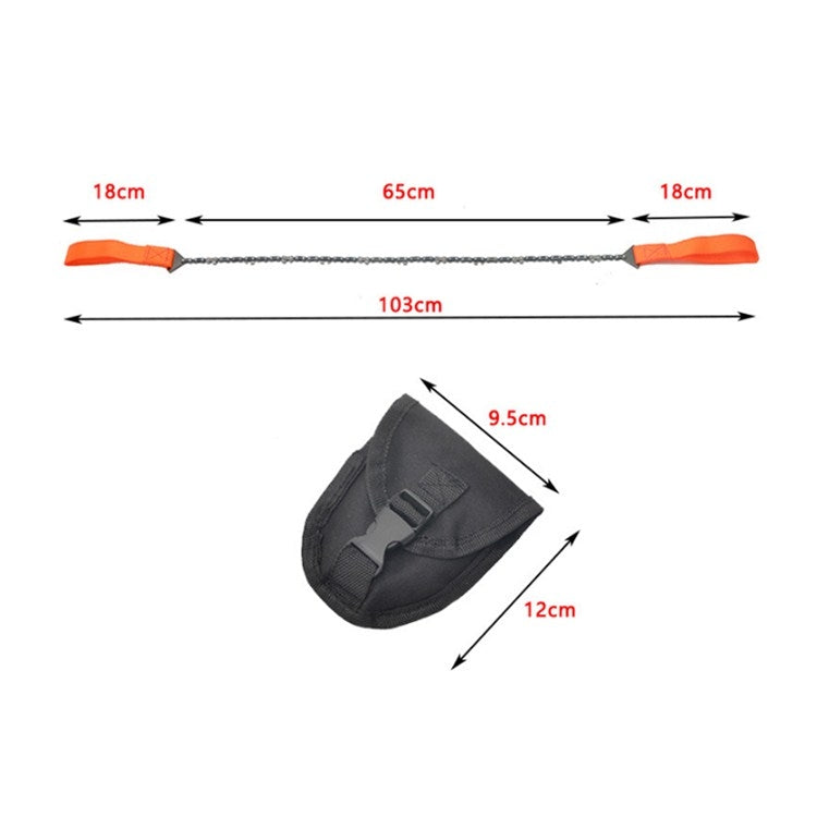 Outdoor Portable Hand-held Wire Saw Field Survival Manganese Steel Chain Saw Multifunctional Logging Saw, Wire Saw (11 Teeth Orange), Wire Saw (11 Teeth Black)