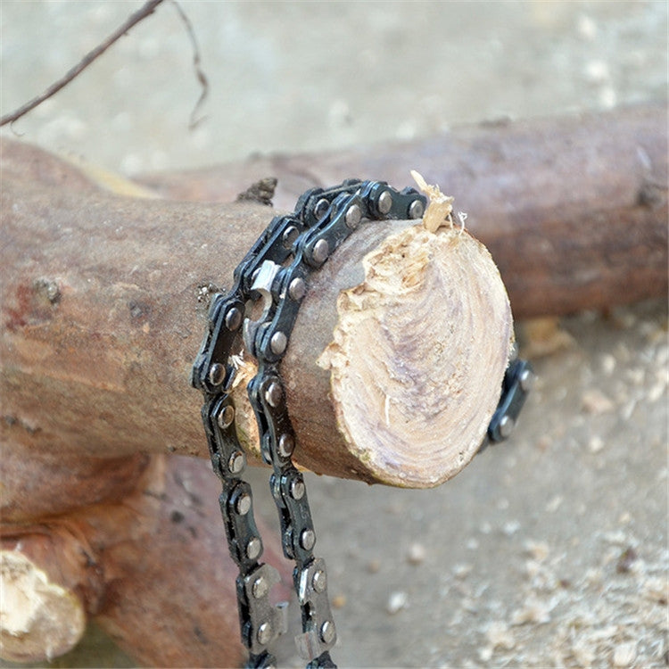 Outdoor Portable Hand-held Wire Saw Field Survival Manganese Steel Chain Saw Multifunctional Logging Saw, Wire Saw (11 Teeth Orange), Wire Saw (11 Teeth Black)