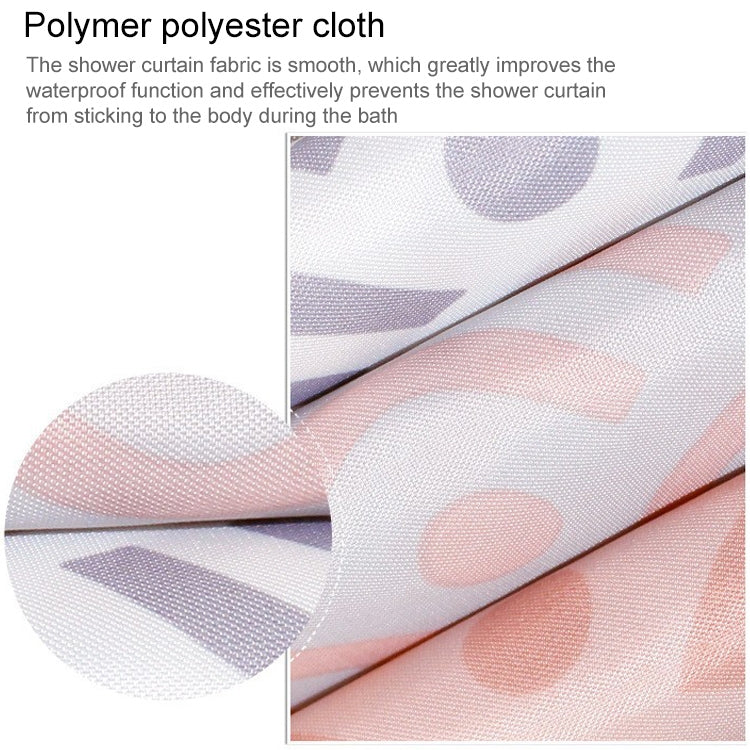 Geometric Shower Curtain Waterproof Bath Bathroom Curtain, With 200 x Height 200cm, With 100 x Height 200cm, With 120 x Height 200cm, With 150 x Height 200cm, With 220 x Height 200cm, With 260 x Height 200cm, With 280 x Height 200cm                    ...