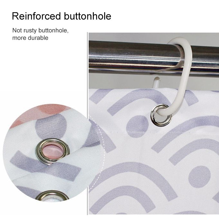 Geometric Shower Curtain Waterproof Bath Bathroom Curtain, With 200 x Height 200cm, With 100 x Height 200cm, With 120 x Height 200cm, With 150 x Height 200cm, With 220 x Height 200cm, With 260 x Height 200cm, With 280 x Height 200cm                    ...