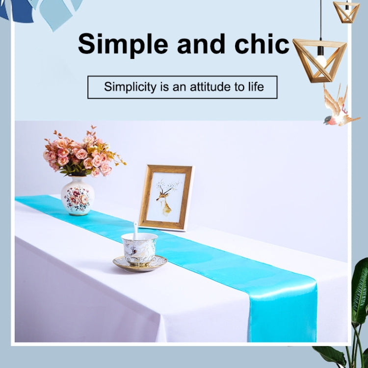 Satin Tablecloth Table Decoration for Home Party Wedding Christmas Decoration, 30X275CM