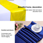 Satin Tablecloth Table Decoration for Home Party Wedding Christmas Decoration, 30X275CM