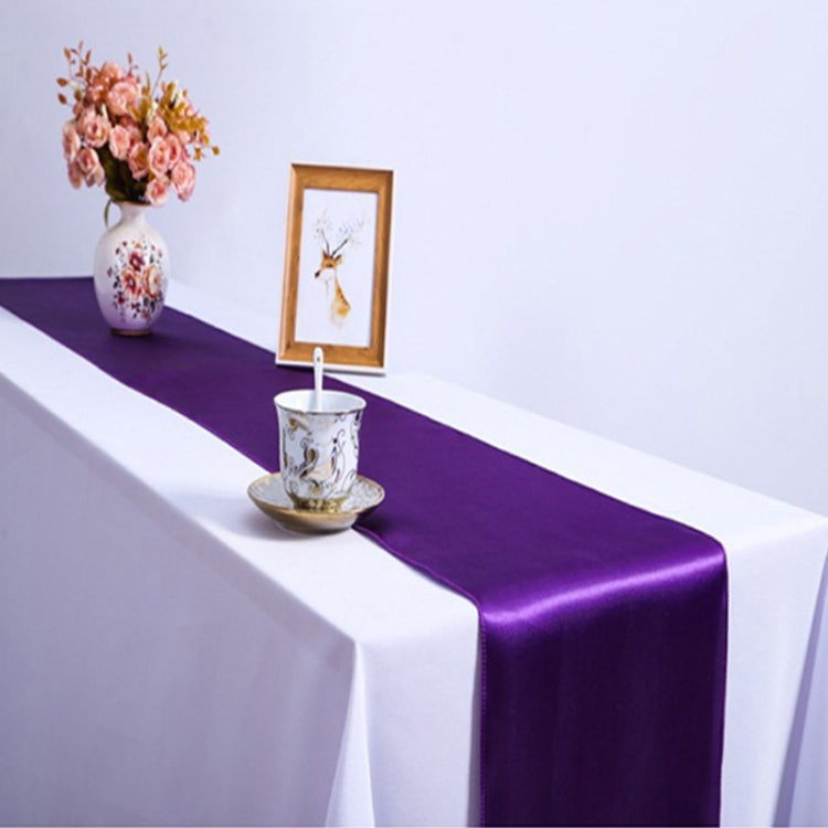 Satin Tablecloth Table Decoration for Home Party Wedding Christmas Decoration, 30X275CM