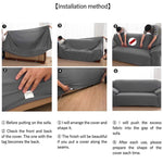 Plush Fabric Sofa Cover Thick Slipcover Couch Elastic Sofa Covers Not Include Pillow Case, 1 seat 90-140cm, 2 seat 145-185cm, 3 seat 190-230cm, 4 seat 230-300cm
