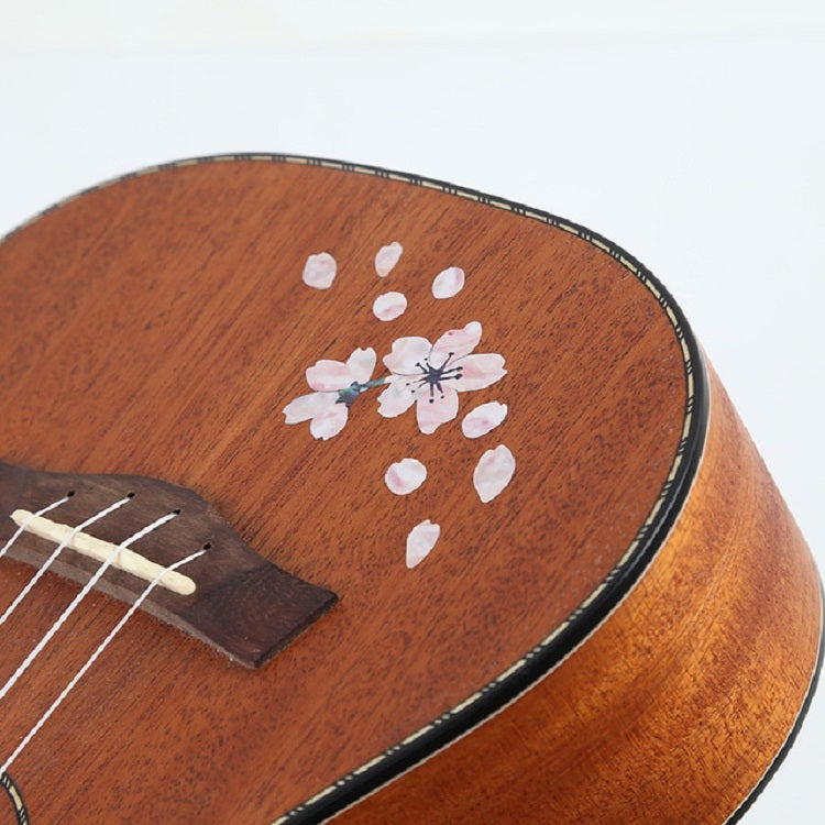 2 PCS Guitar Panel Stickers DIY Cherry Blossom Stickers Ukuleles Paste, 2 PCS Guitar Panel Stickers