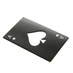 2 PCS Stainless Steel Bottle Beer Opener Poker Playing Card Spades Soda Bottle Cap Opener