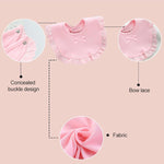 Newborn Lace Bow Baby Bibs Infant Saliva Towels