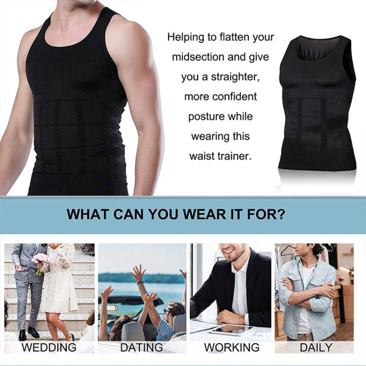 3PCS Men Slimming Body Shaper Vest Underwear, L, M, XL, XXL, S