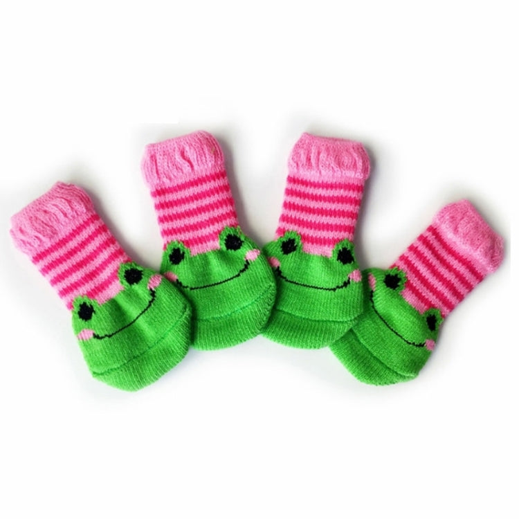 4pcs /Set Cute Puppy Dogs Pet Knitted Anti-slip Socks, S, M, L
