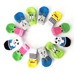 4pcs /Set Cute Puppy Dogs Pet Knitted Anti-slip Socks, S, M, L