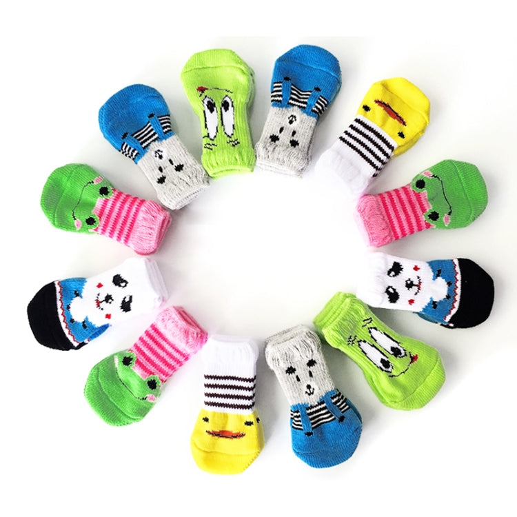 4pcs /Set Cute Puppy Dogs Pet Knitted Anti-slip Socks, S, M, L