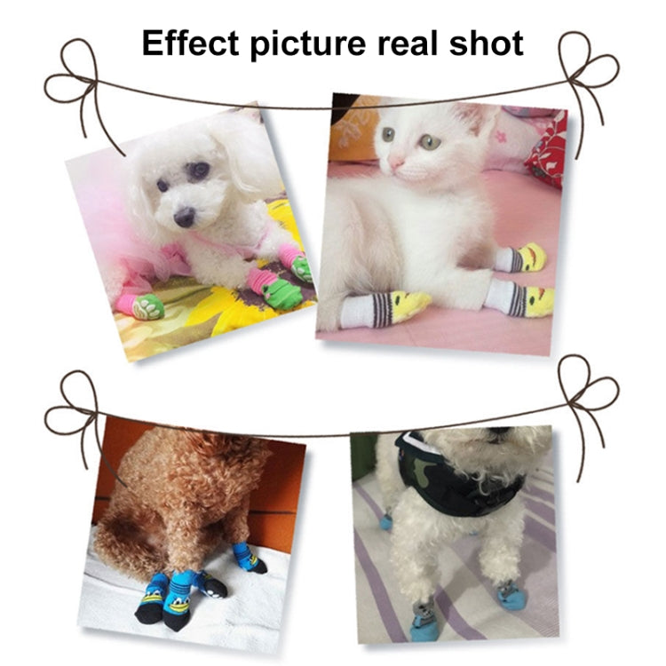 4pcs /Set Cute Puppy Dogs Pet Knitted Anti-slip Socks, S, M, L