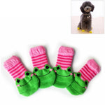 4pcs /Set Cute Puppy Dogs Pet Knitted Anti-slip Socks, S, M, L
