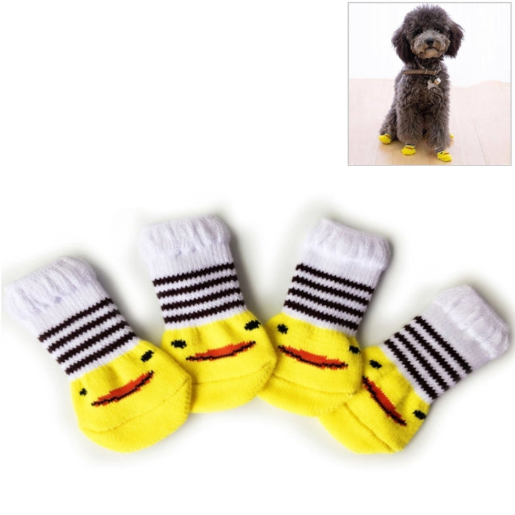 4pcs /Set Cute Puppy Dogs Pet Knitted Anti-slip Socks, S, M, L