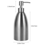 500ml Stainless Steel Soap Dispenser Kitchen Bathroom Shampoo Box Detergent Bottle, 500ml Soap Dispenser