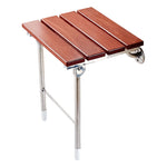 Wood Folding Wall Mounted Relaxation Shower Chair Solid Seat, Folding Solid Chair