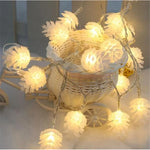 20 LEDs Solar Powered Pine Cone Outdoor Energy Saving Holiday Wedding Decoration String Light Garden Landscape Lamp