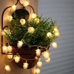 20 LEDs Solar Powered Pine Cone Outdoor Energy Saving Holiday Wedding Decoration String Light Garden Landscape Lamp