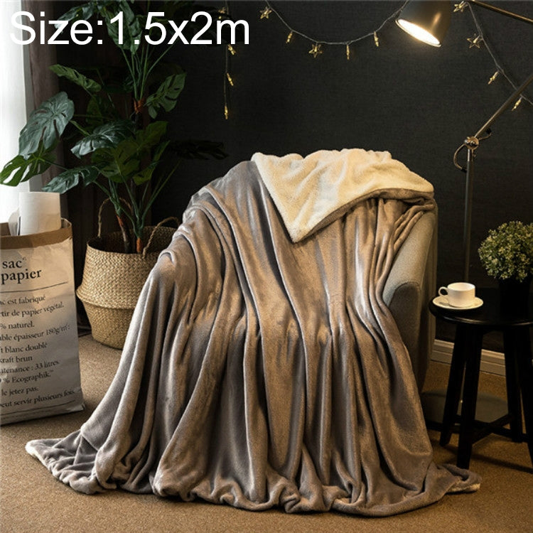Winter Sofa Blanket Double Thick Cashmere Coral Fleece Ofice Nap Blanket, 1x1.6m, 1.2x2m, 1.5x2m, 1.8x2m, 2x2.3m