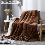 Winter Sofa Blanket Double Thick Cashmere Coral Fleece Ofice Nap Blanket, 1.5x2m, 2x2.3m