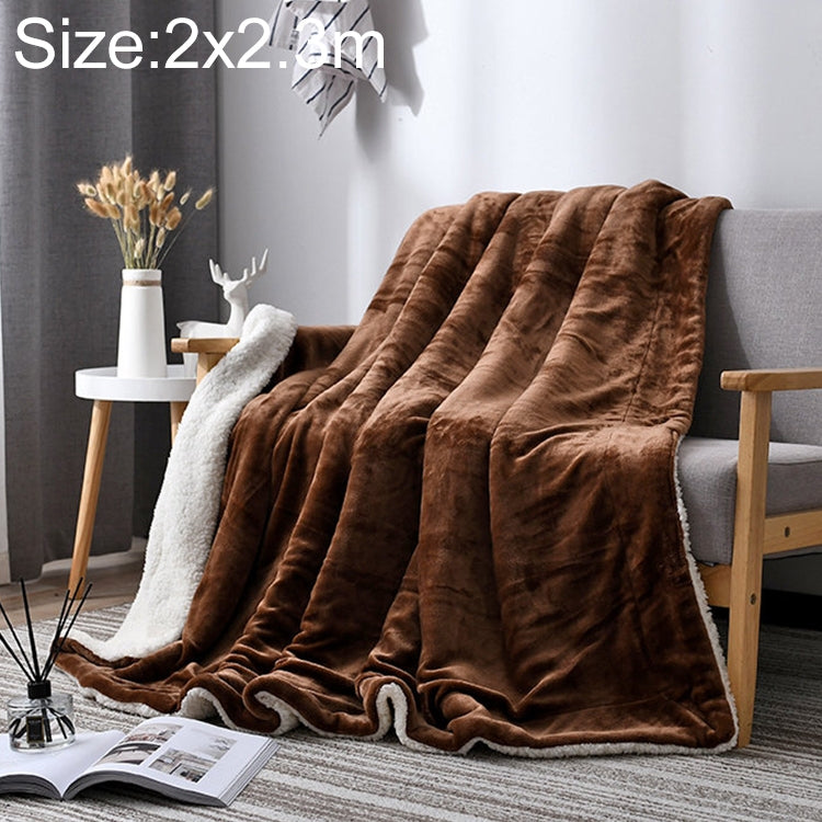 Winter Sofa Blanket Double Thick Cashmere Coral Fleece Ofice Nap Blanket, 1.5x2m, 2x2.3m