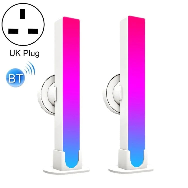 2pcs/box RGB Desktop Background Music Rhythm Pickup Ambient Light, Bluetooth, WiFi