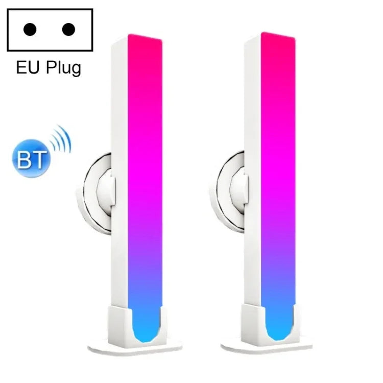 2pcs/box RGB Desktop Background Music Rhythm Pickup Ambient Light, Bluetooth, WiFi
