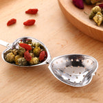 2 PCS Stainless Steel Practical Heart Shape Tea Infuser Spoon Strainer, Heart Shape Tea Infuser