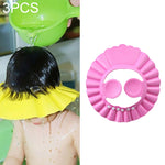 3 PCS Safe Baby Shower Cap Kids Bath Visor Hat Adjustable Baby Shower Cap Protect Eyes Hair Wash Shield for Children Waterproof Cap, Blue+wave, Yellow+Round, Blue+Round, Pink+wave, Pink+earflaps, Yellow+earflaps, Blue+earflaps, Yellow+wave, Pink+Round