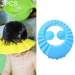 3 PCS Safe Baby Shower Cap Kids Bath Visor Hat Adjustable Baby Shower Cap Protect Eyes Hair Wash Shield for Children Waterproof Cap, Blue+wave, Yellow+Round, Blue+Round, Pink+wave, Pink+earflaps, Yellow+earflaps, Blue+earflaps, Yellow+wave, Pink+Round