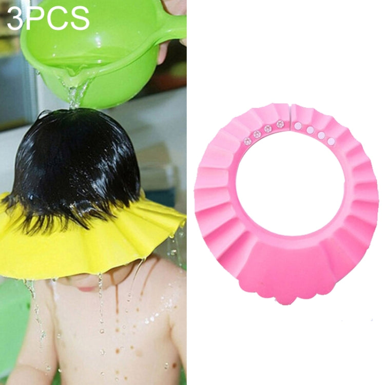 3 PCS Safe Baby Shower Cap Kids Bath Visor Hat Adjustable Baby Shower Cap Protect Eyes Hair Wash Shield for Children Waterproof Cap, Blue+wave, Yellow+Round, Blue+Round, Pink+wave, Pink+earflaps, Yellow+earflaps, Blue+earflaps, Yellow+wave, Pink+Round