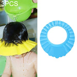 3 PCS Safe Baby Shower Cap Kids Bath Visor Hat Adjustable Baby Shower Cap Protect Eyes Hair Wash Shield for Children Waterproof Cap, Blue+wave, Yellow+Round, Blue+Round, Pink+wave, Pink+earflaps, Yellow+earflaps, Blue+earflaps, Yellow+wave, Pink+Round