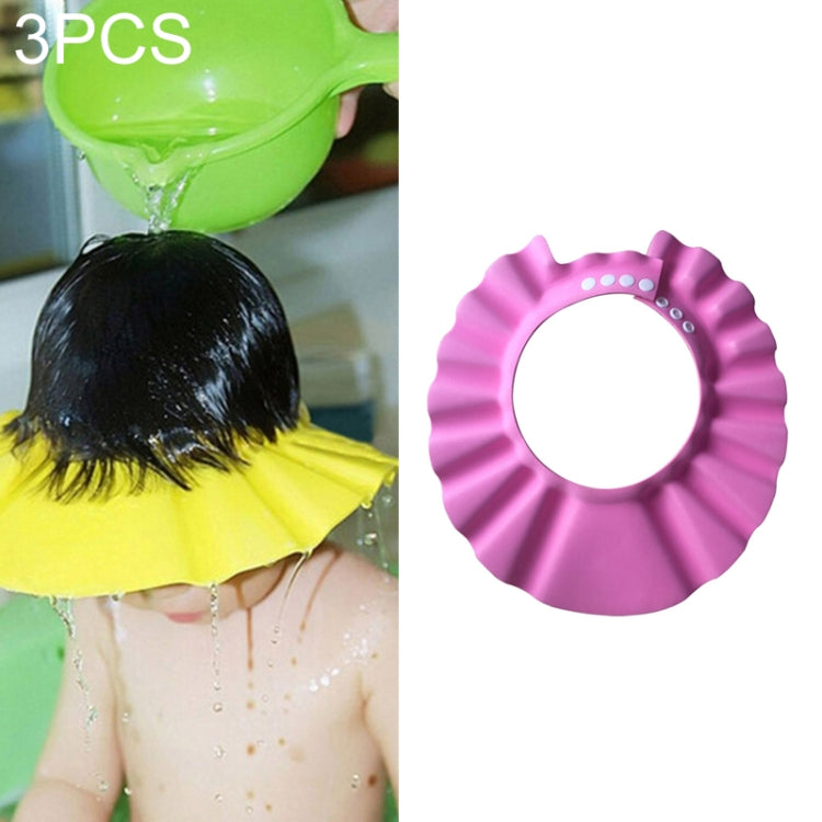 3 PCS Safe Baby Shower Cap Kids Bath Visor Hat Adjustable Baby Shower Cap Protect Eyes Hair Wash Shield for Children Waterproof Cap, Blue+wave, Yellow+Round, Blue+Round, Pink+wave, Pink+earflaps, Yellow+earflaps, Blue+earflaps, Yellow+wave, Pink+Round