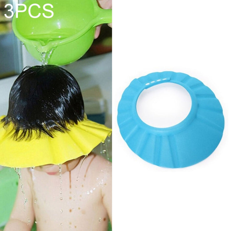 3 PCS Safe Baby Shower Cap Kids Bath Visor Hat Adjustable Baby Shower Cap Protect Eyes Hair Wash Shield for Children Waterproof Cap, Blue+wave, Yellow+Round, Blue+Round, Pink+wave, Pink+earflaps, Yellow+earflaps, Blue+earflaps, Yellow+wave, Pink+Round