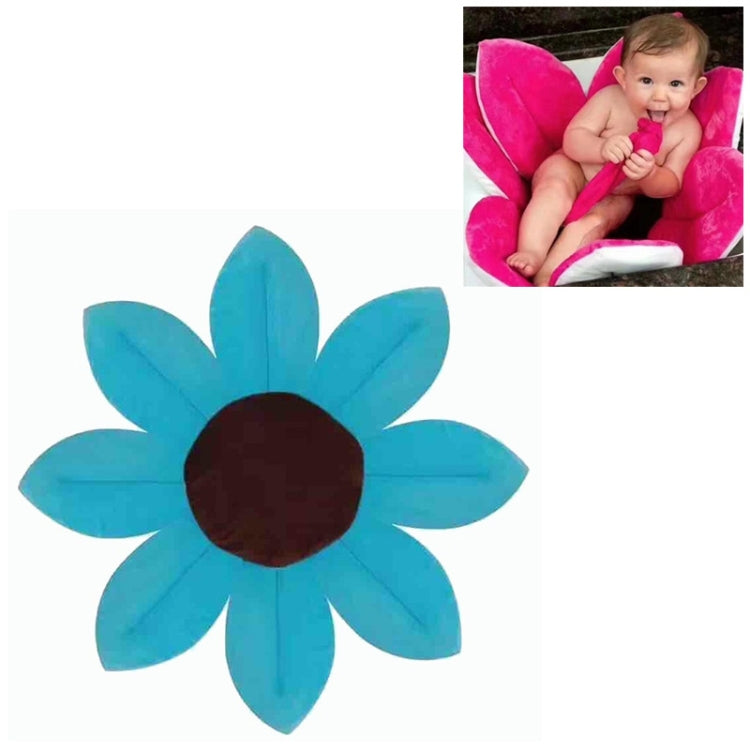 Newborn Baby Bathtub Foldable Blooming Bath Flower Bath Tub for Baby Blooming Sink Bath for Baby Play Bath Sunflower Cushion Mat, Diameter: 85cm, Blue, Dark Blue, Green, Pink, Purple, Rose, Yellow