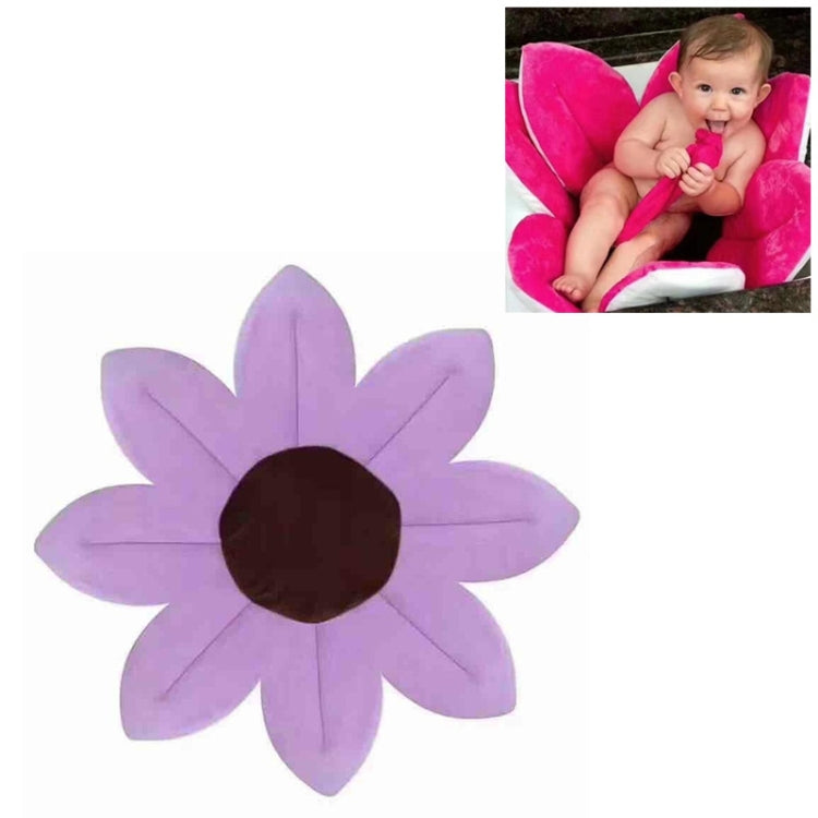Newborn Baby Bathtub Foldable Blooming Bath Flower Bath Tub for Baby Blooming Sink Bath for Baby Play Bath Sunflower Cushion Mat, Diameter: 85cm, Blue, Dark Blue, Green, Pink, Purple, Rose, Yellow