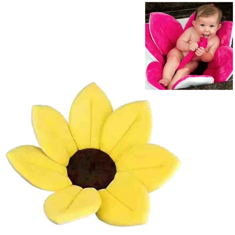 Newborn Baby Bathtub Foldable Blooming Bath Flower Bath Tub for Baby Blooming Sink Bath for Baby Play Bath Sunflower Cushion Mat, Diameter: 85cm, Blue, Dark Blue, Green, Pink, Purple, Rose, Yellow