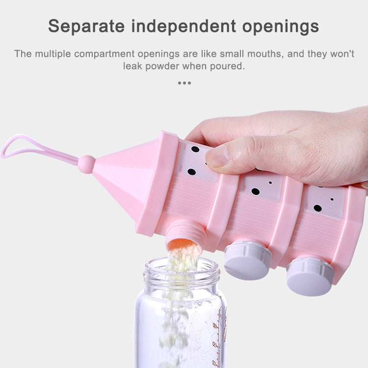 Outdoor Portable Detachable Layered Milk Powder Box Baby Sealed Milk Powder Box, 3 Grids, 4 Grids