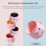 Outdoor Portable Detachable Layered Milk Powder Box Baby Sealed Milk Powder Box, 3 Grids, 4 Grids